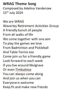 WRAG Theme Song Lyrics only
